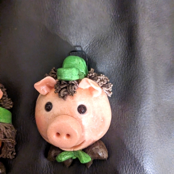 Dough art wall hanging piglet set - Picture 3 of 5